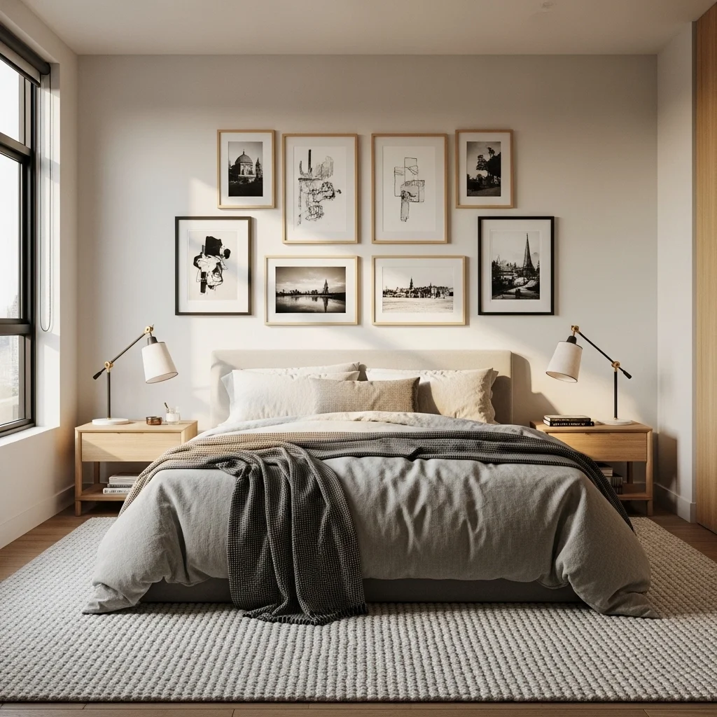 Gallery Wall Above the Bed