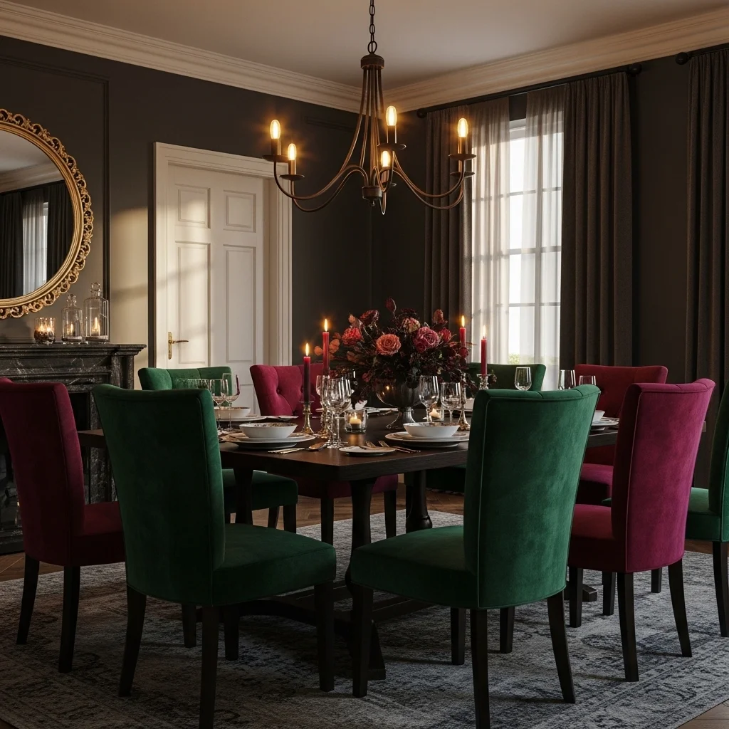 Velvet Dining Chairs for Texture and Comfort