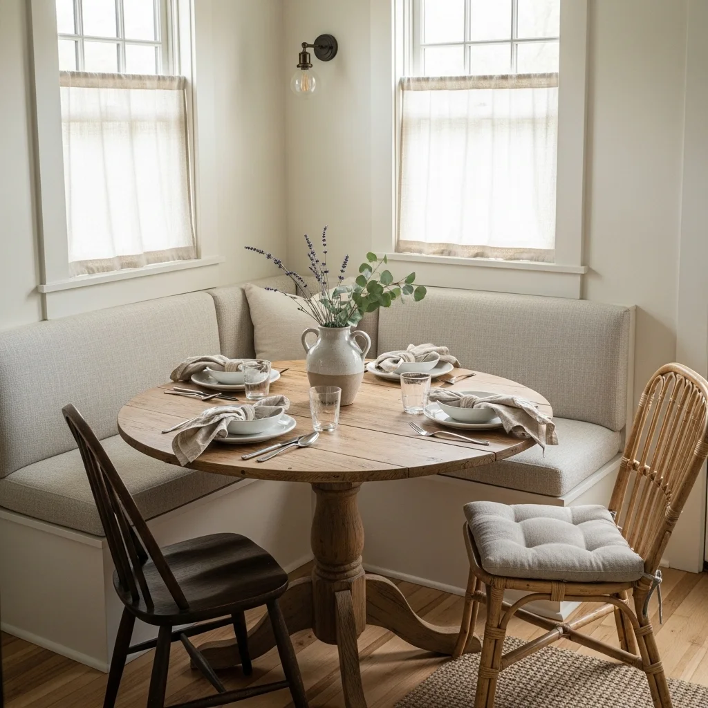 Round Table with Compact Seating 