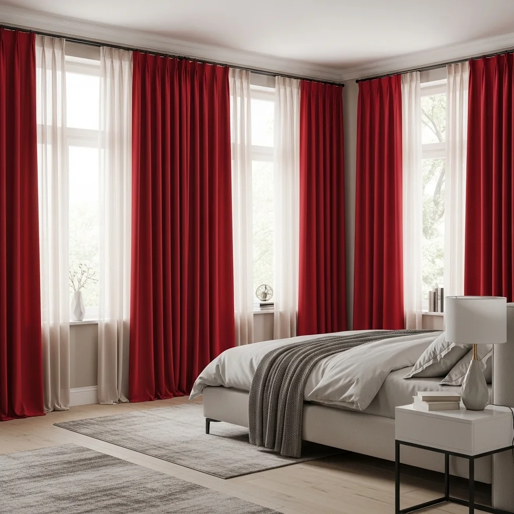 Cherry Red Curtains