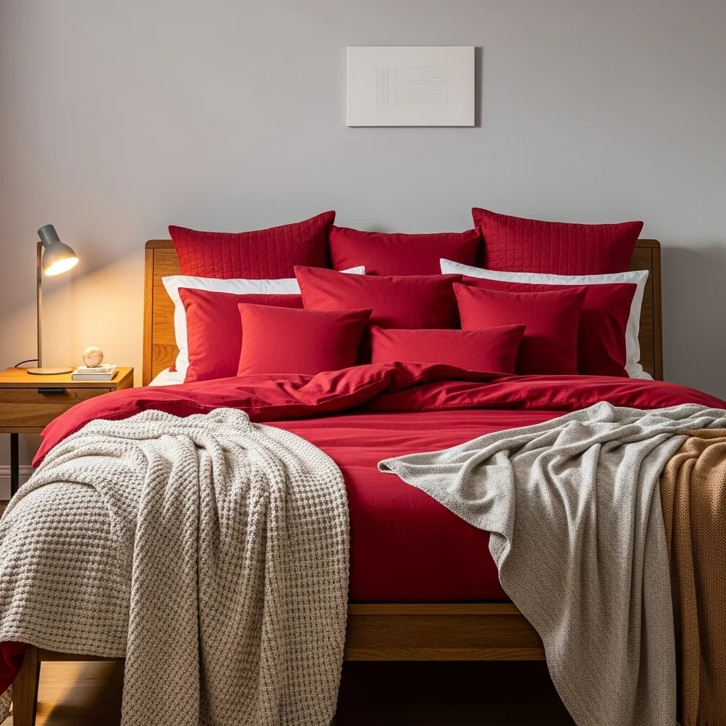 Cherry Red Bedding for Instant Drama