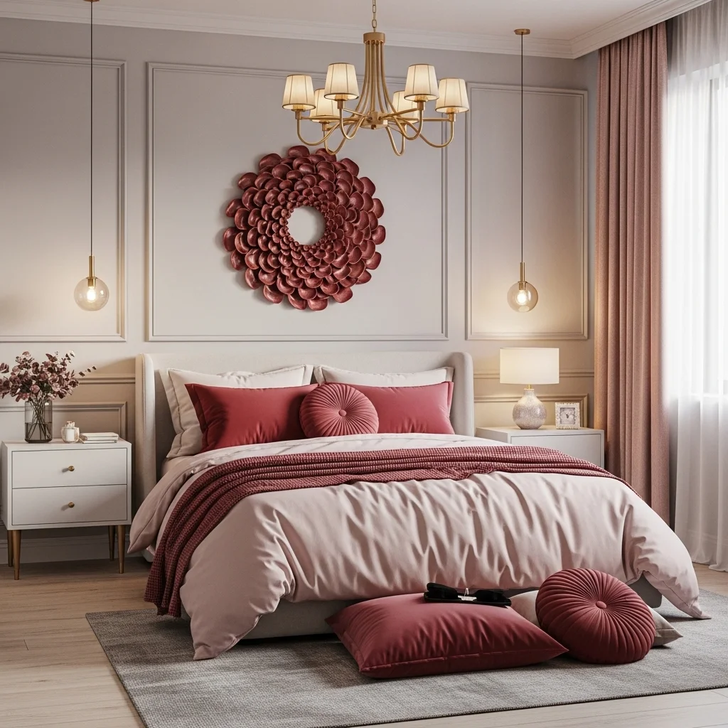 Cherry Red and Blush Pink Palette