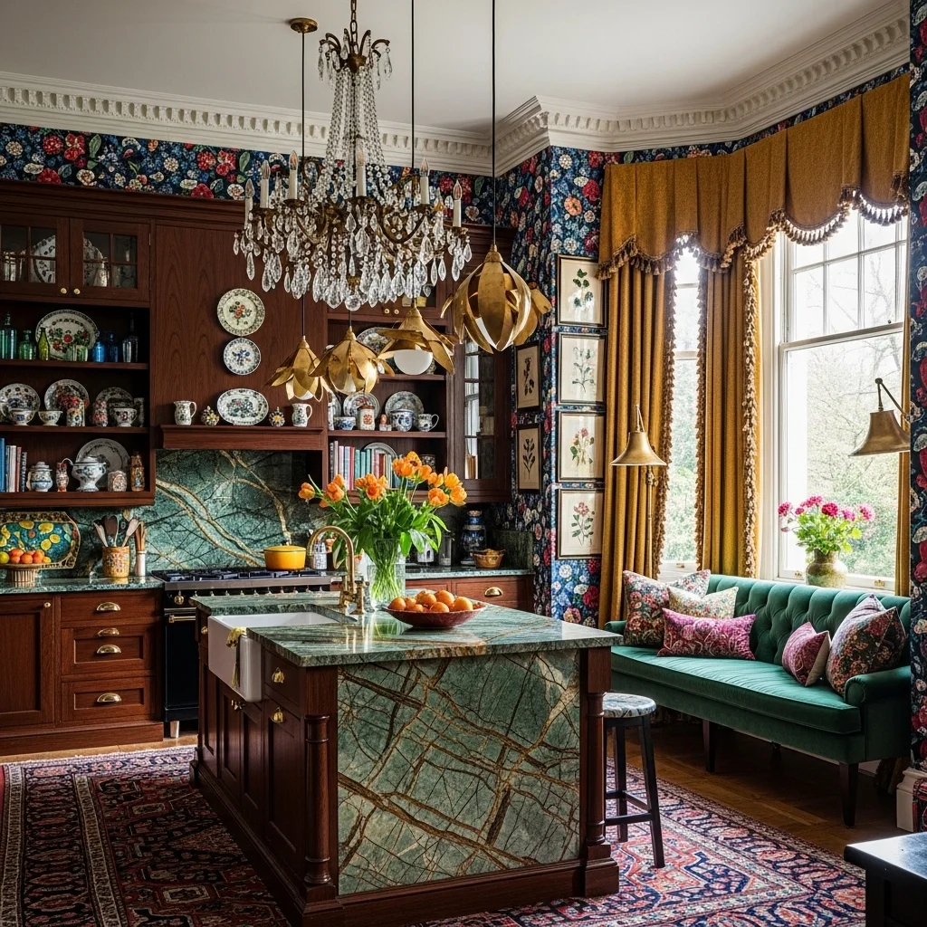 Open Shelving with Styled Displays 