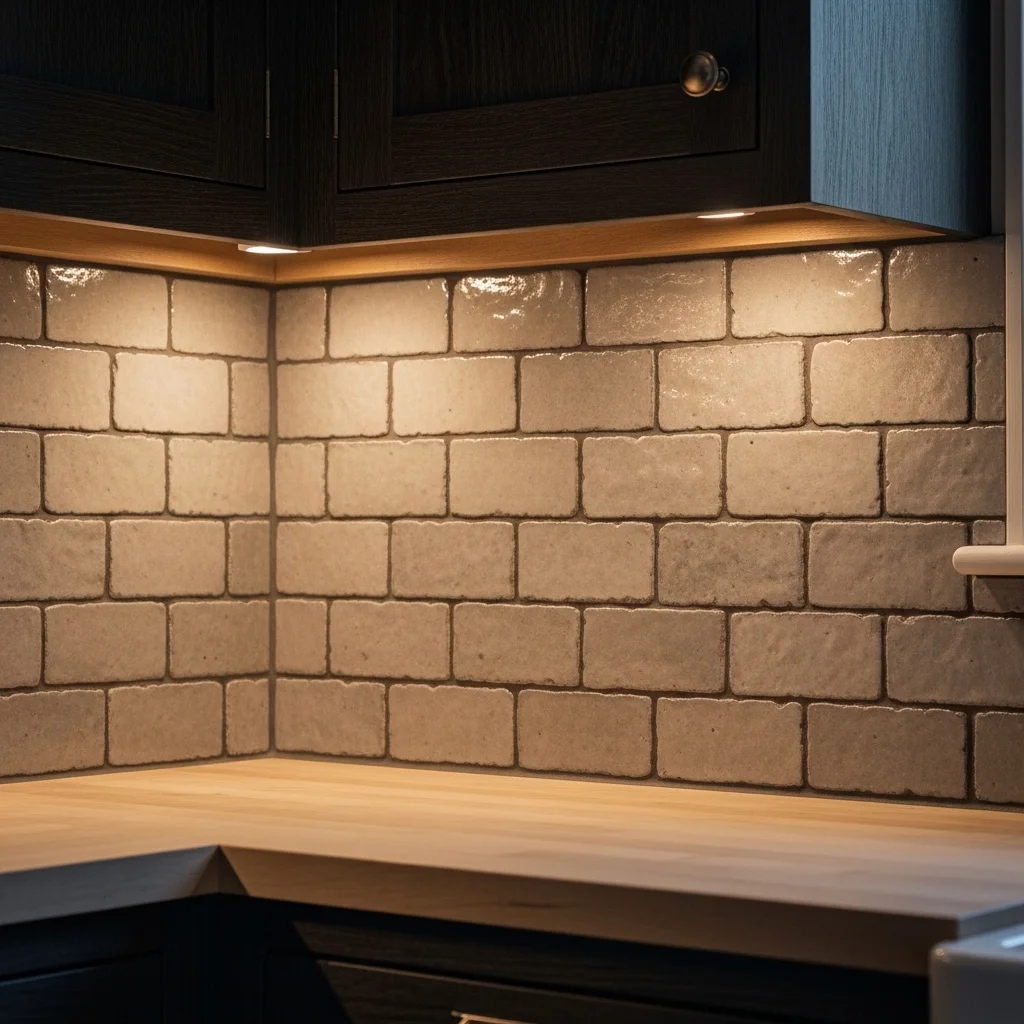 Textured Backsplashes for Depth