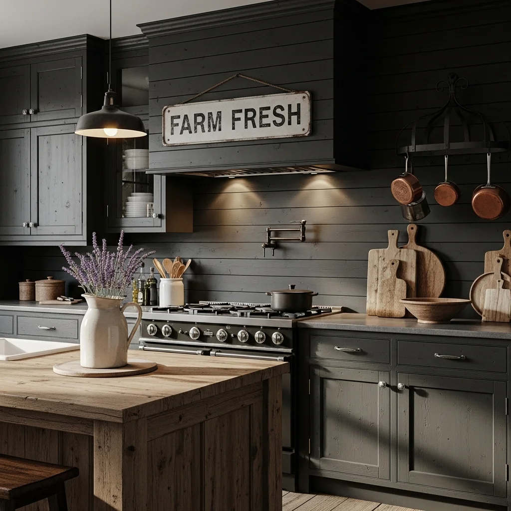 Shiplap Walls with a Dark Finish