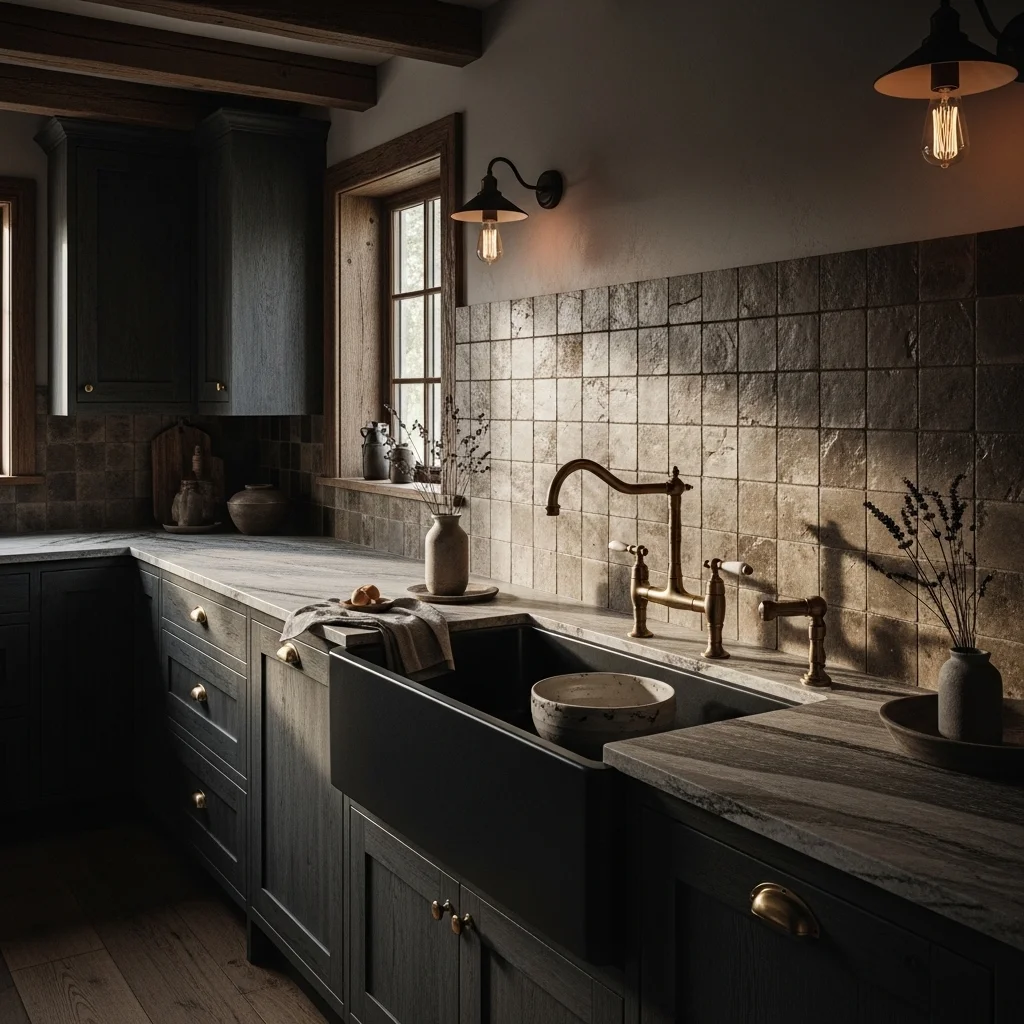 Farmhouse Sink with a Dramatic Twist