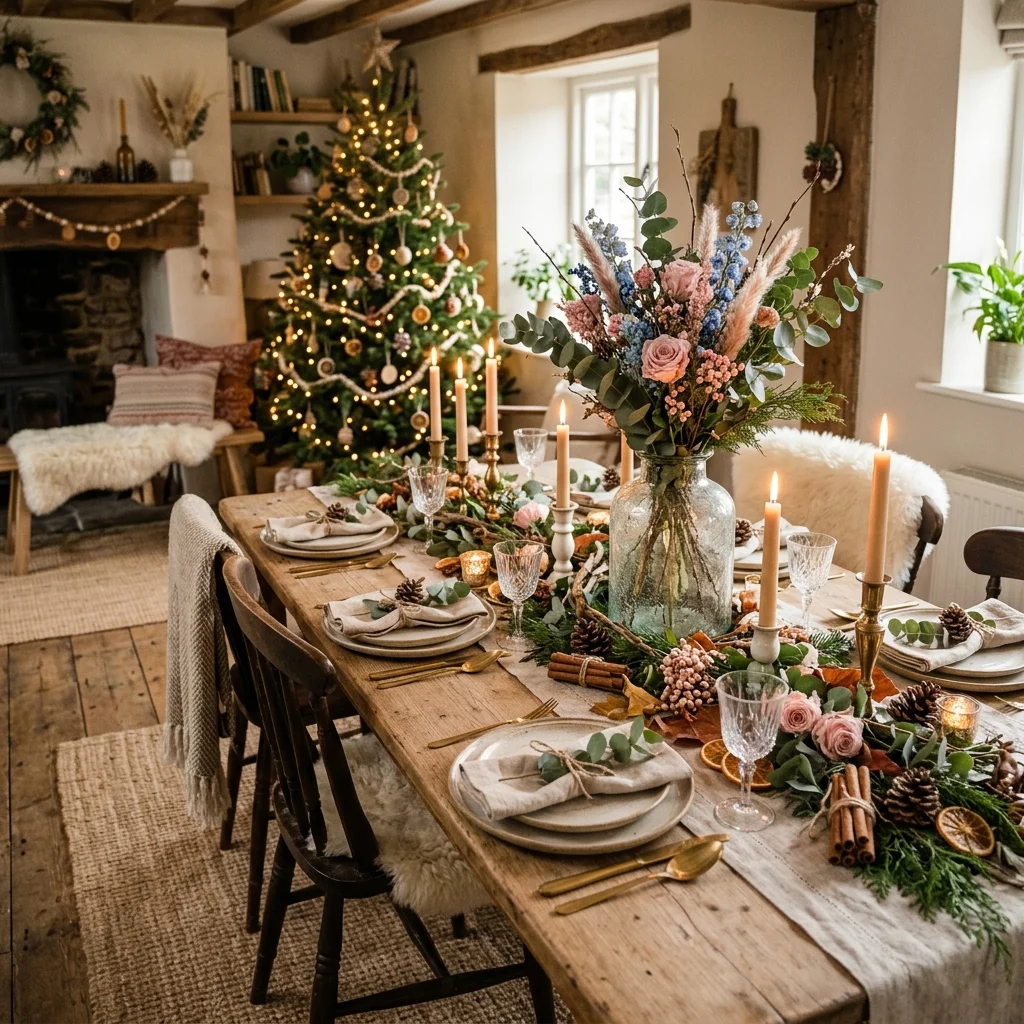 Incorporating Natural Elements into Boho Christmas Decor 