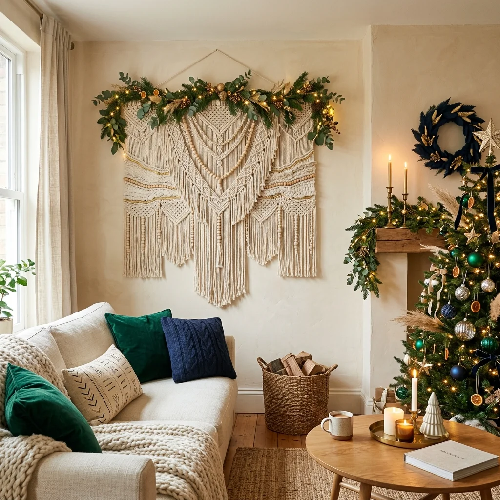 Macrame Wall Hangings for a Boho Christmas Touch 