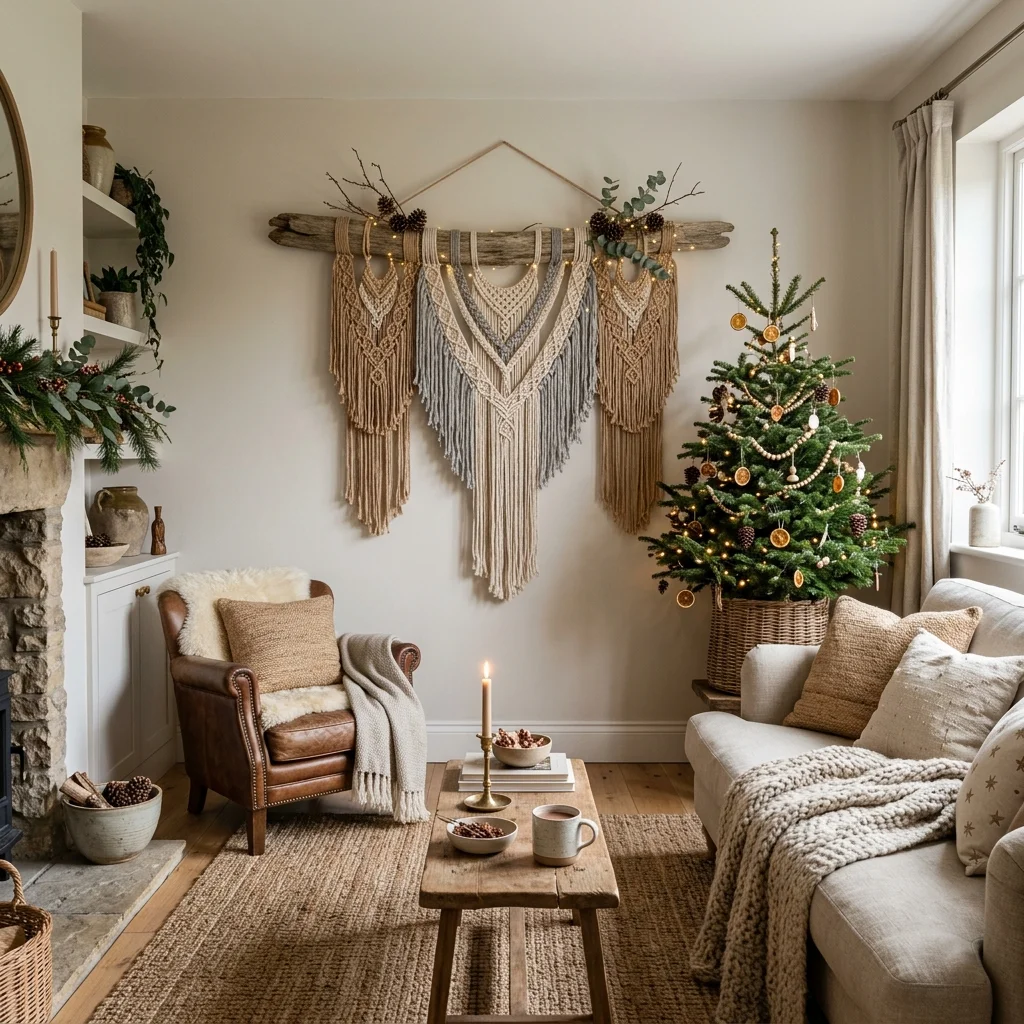 Macrame Wall Hangings with Natural Elements 
