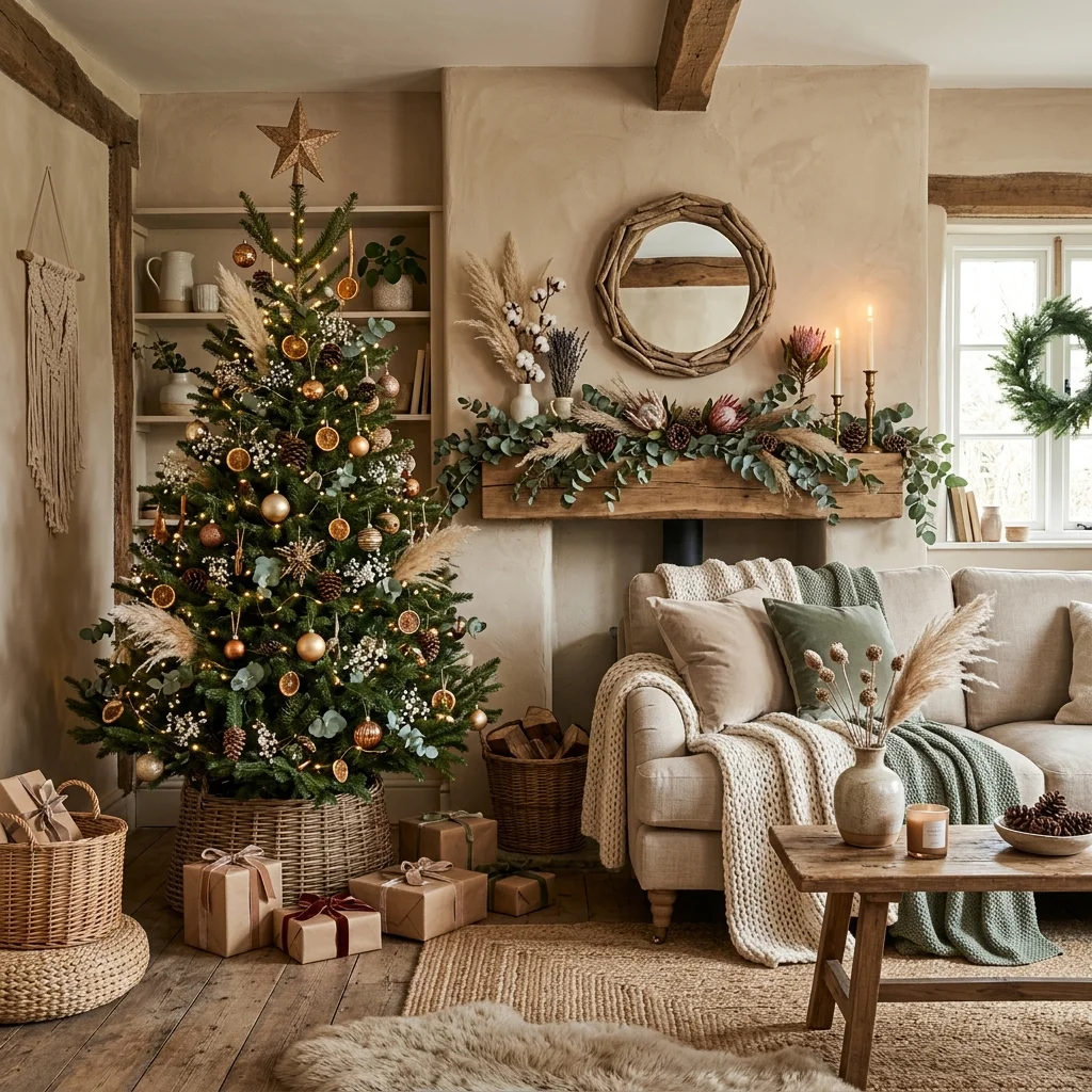  Natural Elements in Boho Christmas Decor 