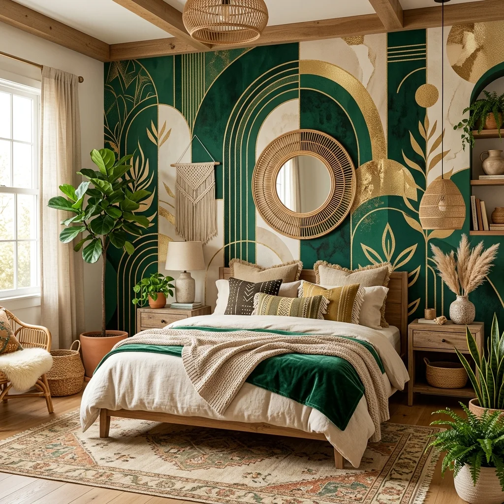 Add a Statement Wall with a Boho-Chic Mural 