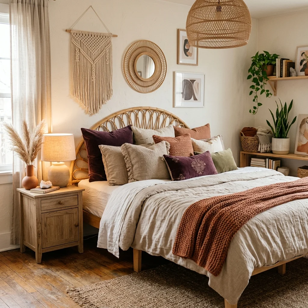 Add a Pop of Color with Boho-Chic Throw Pillows