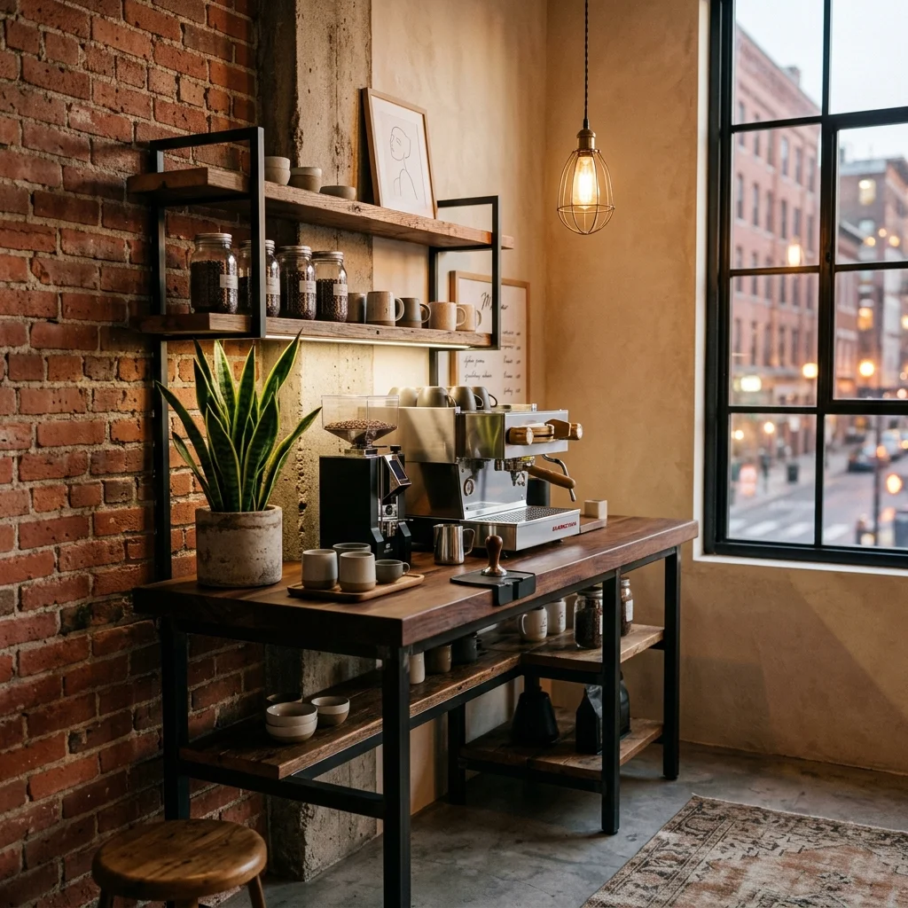 Industrial Chic Coffee Bar 