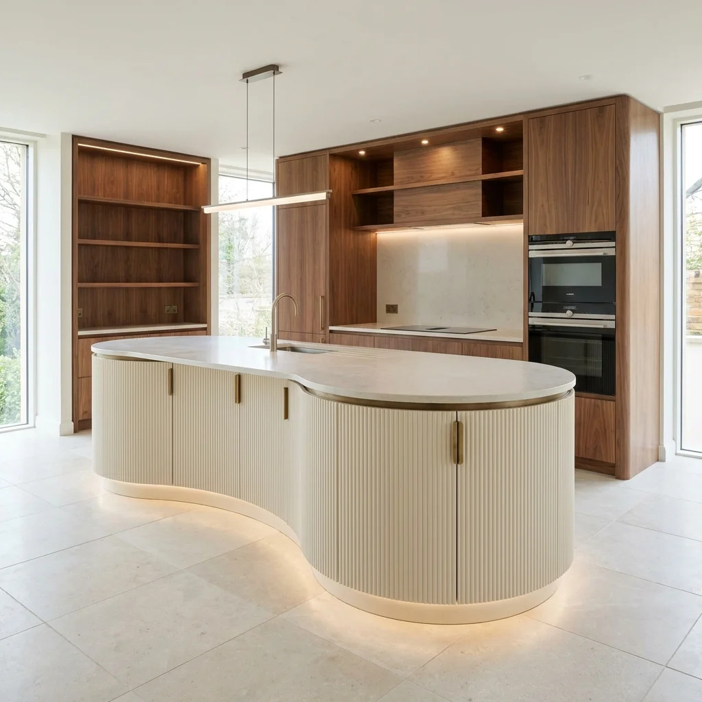 Curved Cabinet Island 