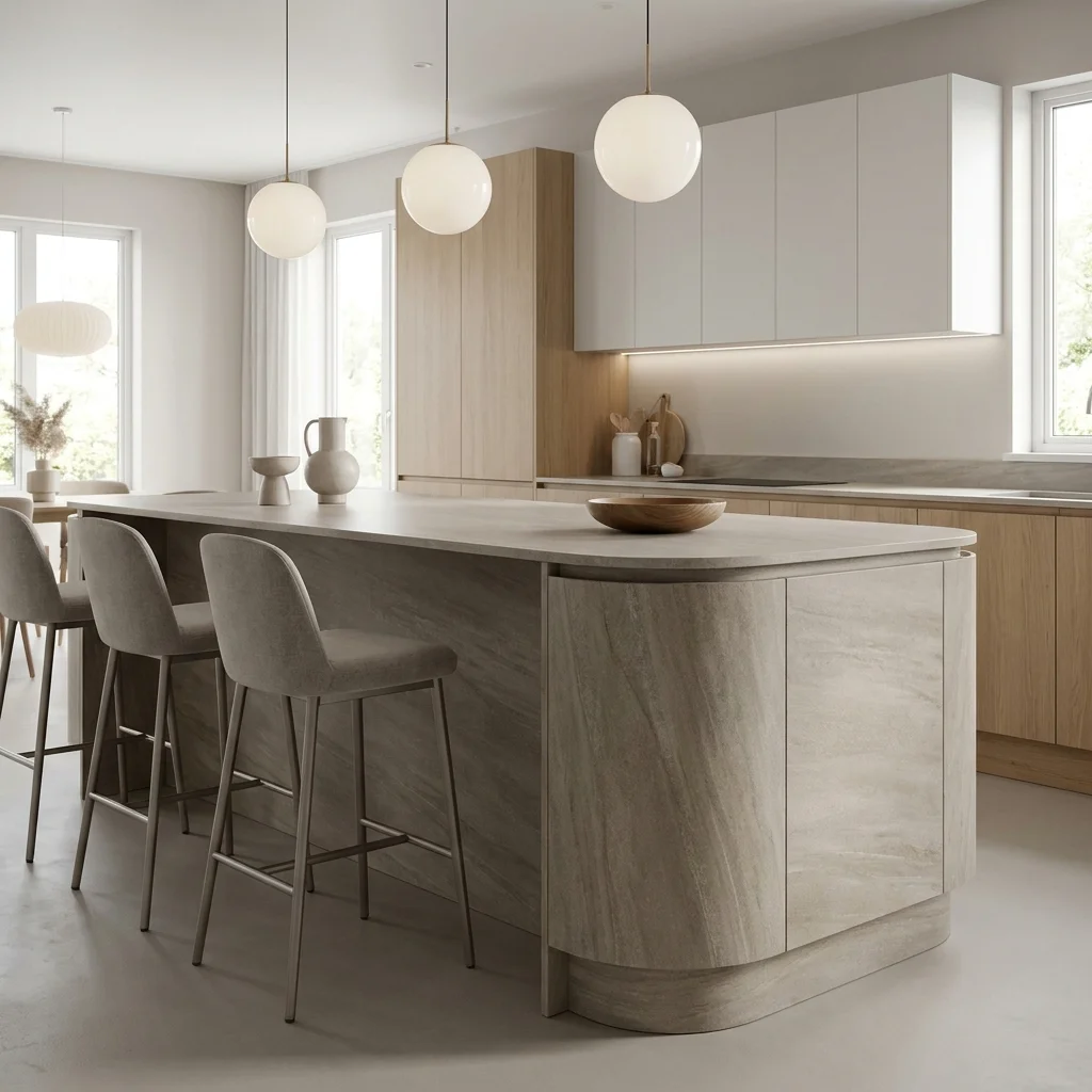 Curved Laminate Island 