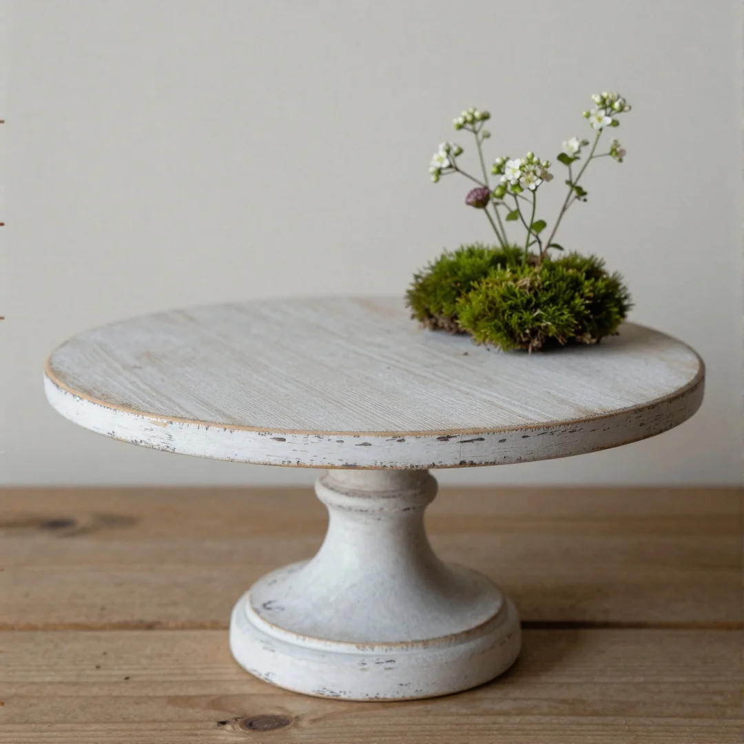Distressed Cake Stand - rustic spring decor