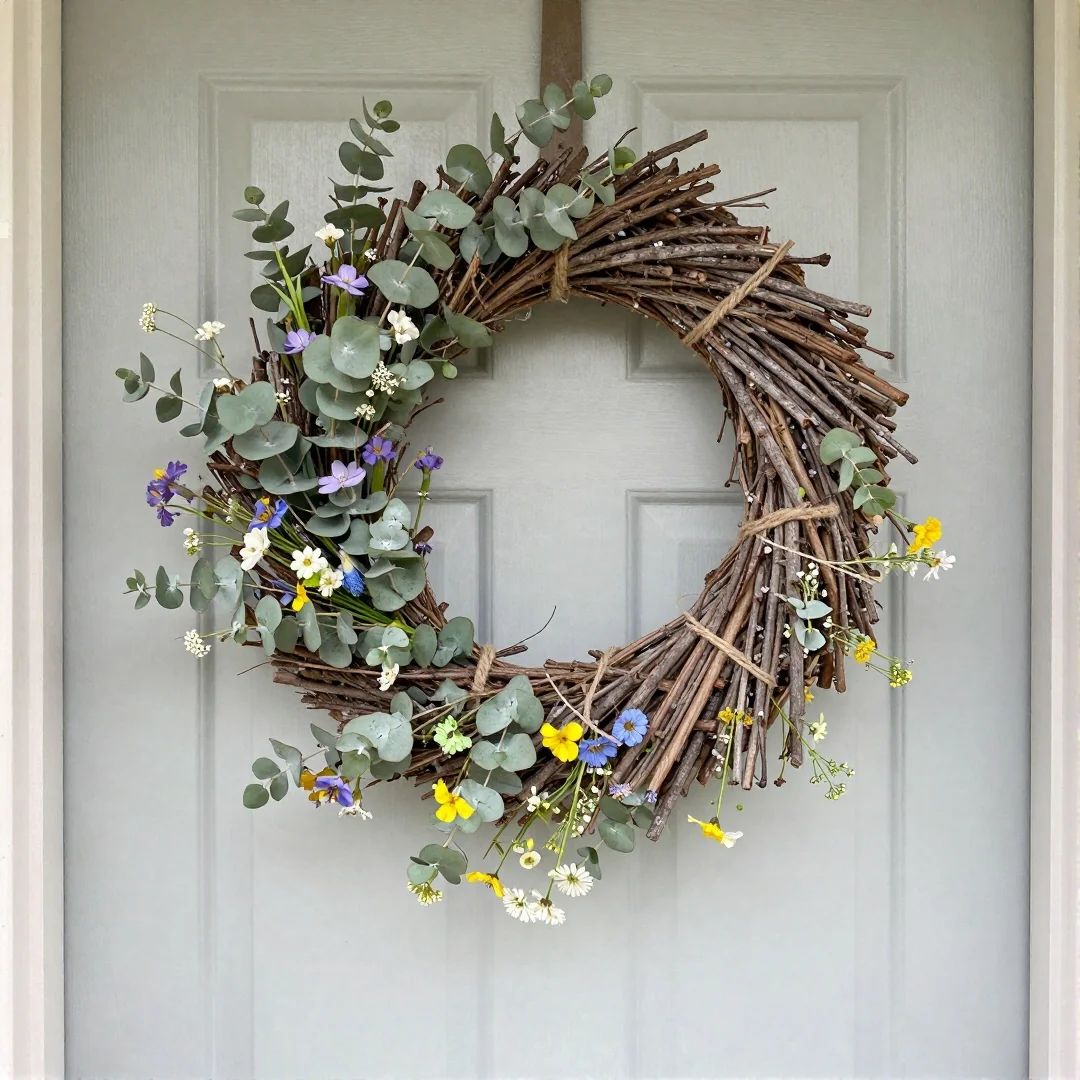 Rustic Spring Wreath - rustic spring decor