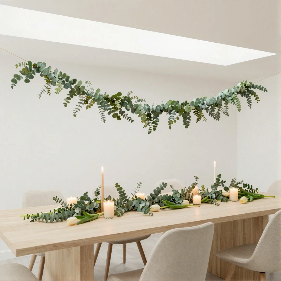 Eucalyptus Garland - spring centerpiece ideas