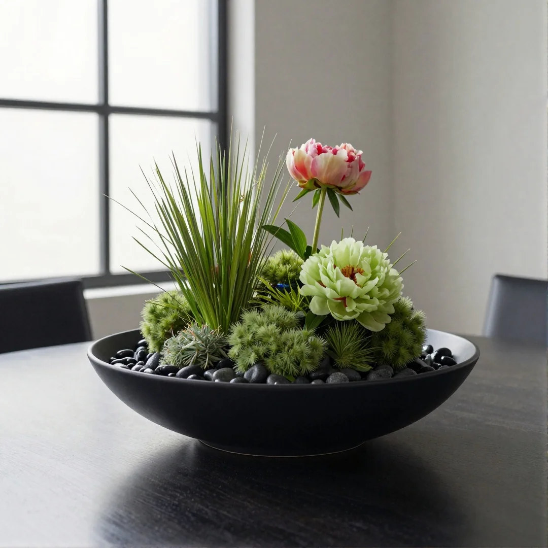 Minimalist Grass Bowl - spring centerpiece ideas