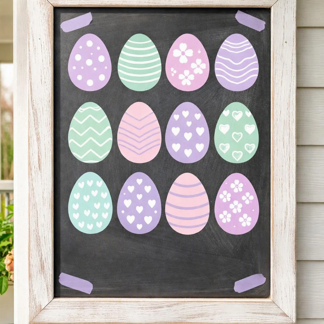 Easter Egg Pattern - spring chalkboard ideas