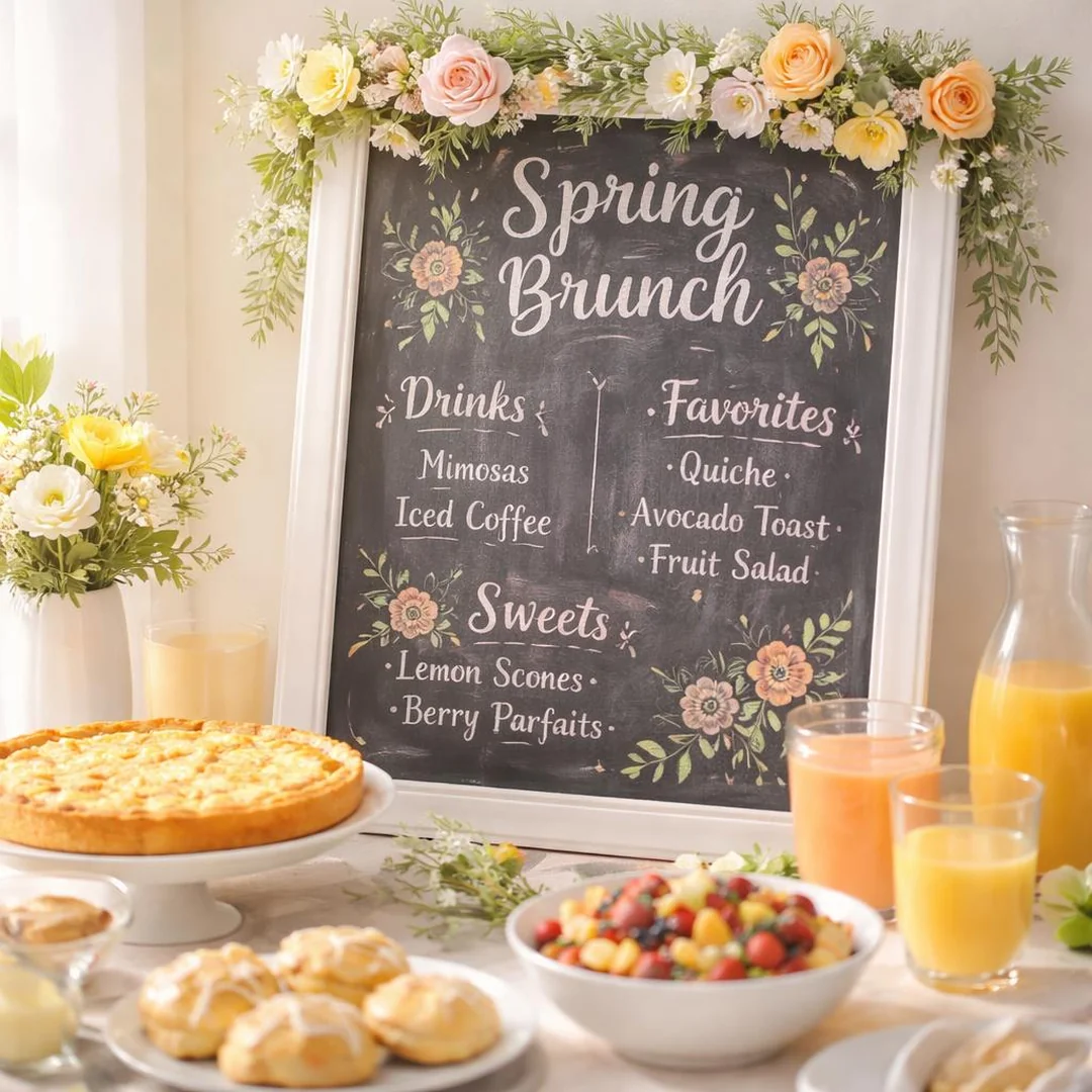 Pastel Menu Board - spring chalkboard ideas