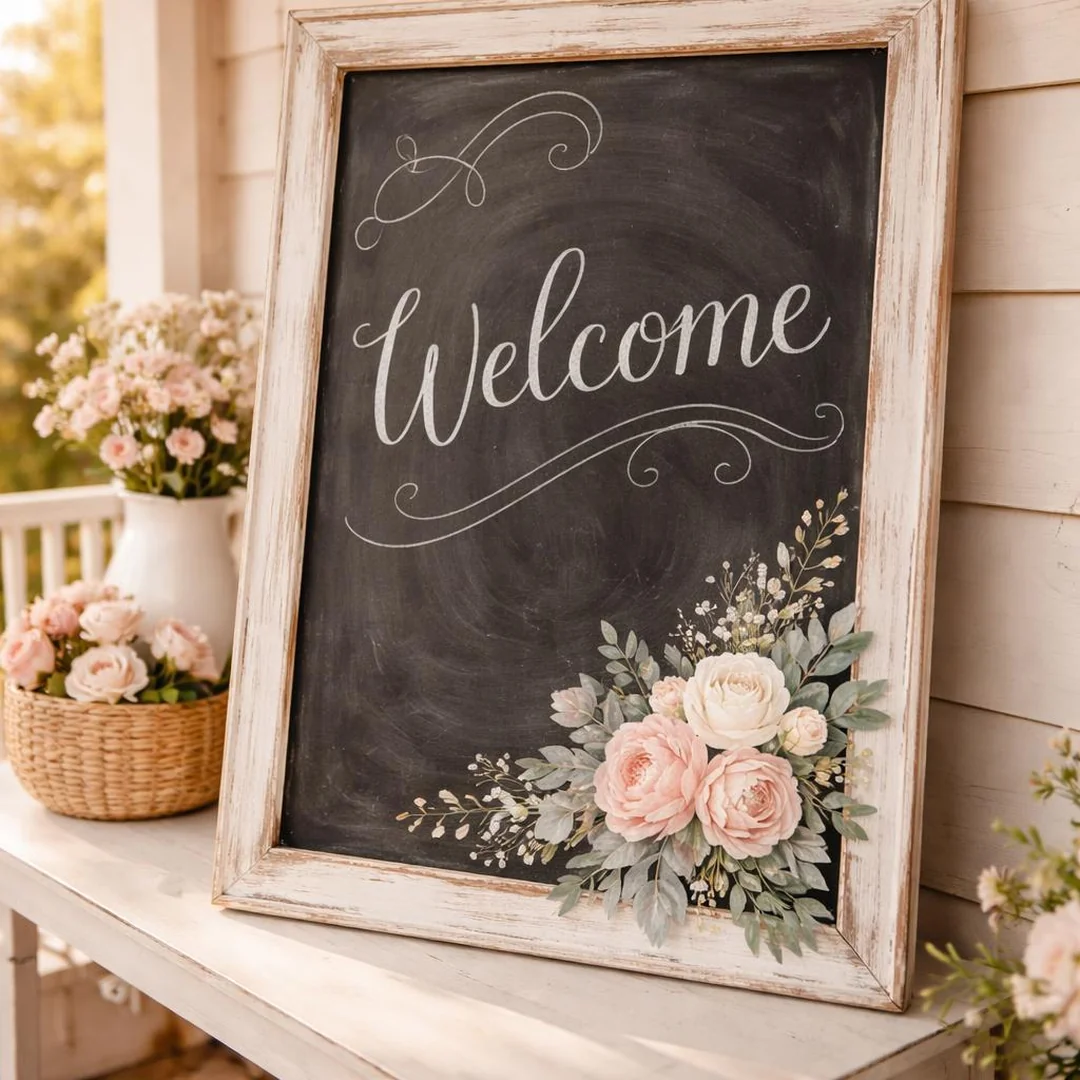 Welcome Spring Sign - spring chalkboard ideas