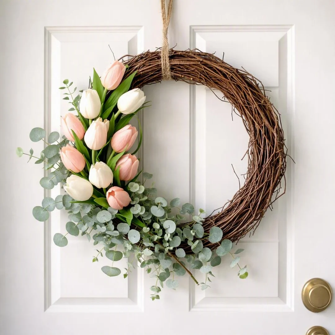 Easy Spring Front Door Decor - spring front door decor