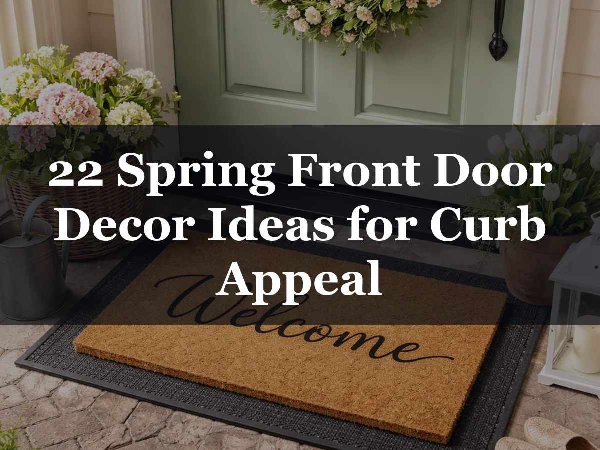 22 Spring Front Door Decor Ideas for Curb Appeal - spring front door decor