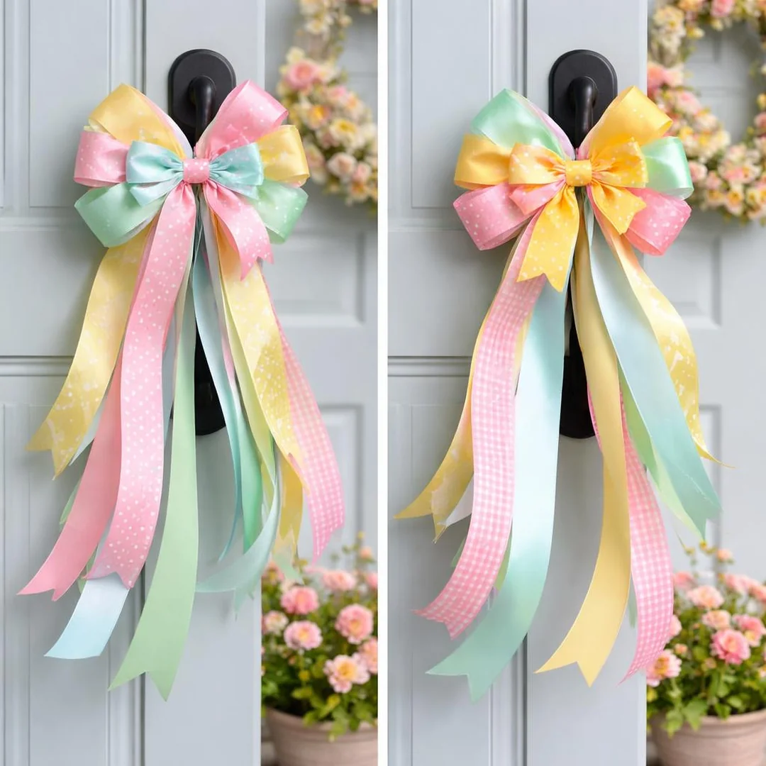 Hanging Ribbon Accent - spring front door decor
