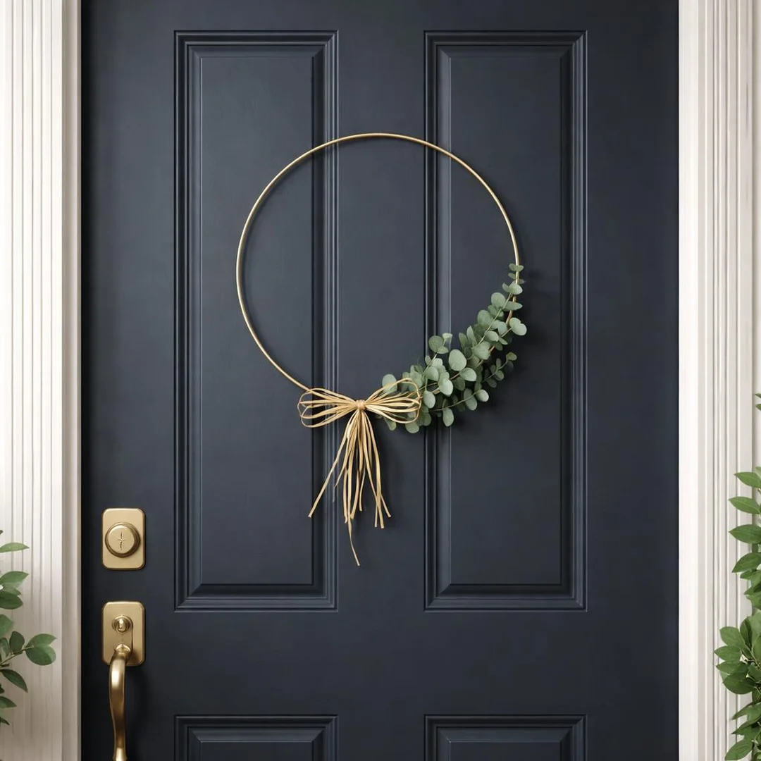 Minimalist Modern Wreath - spring front door decor