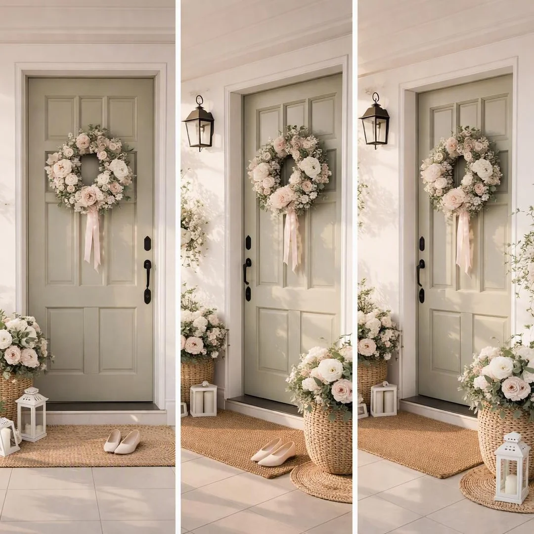 Pinterest Photo Setup - spring front door decor