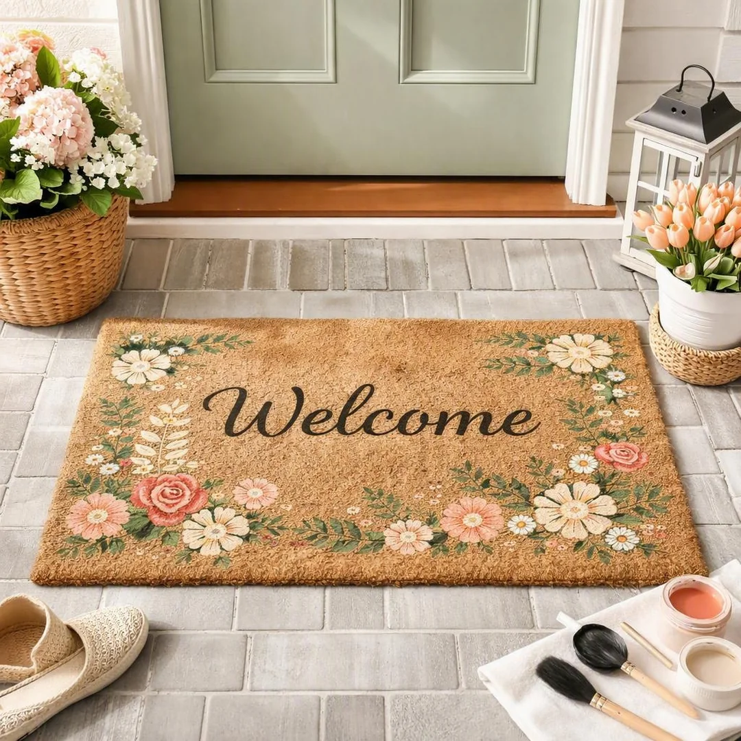 Seasonal Doormat - spring front porch decor