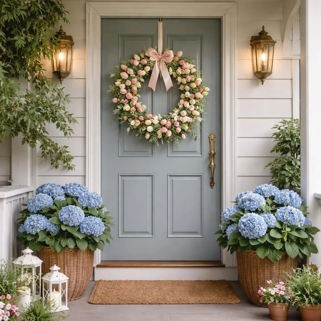 Spring Front Porch Wreath - spring front porch decor
