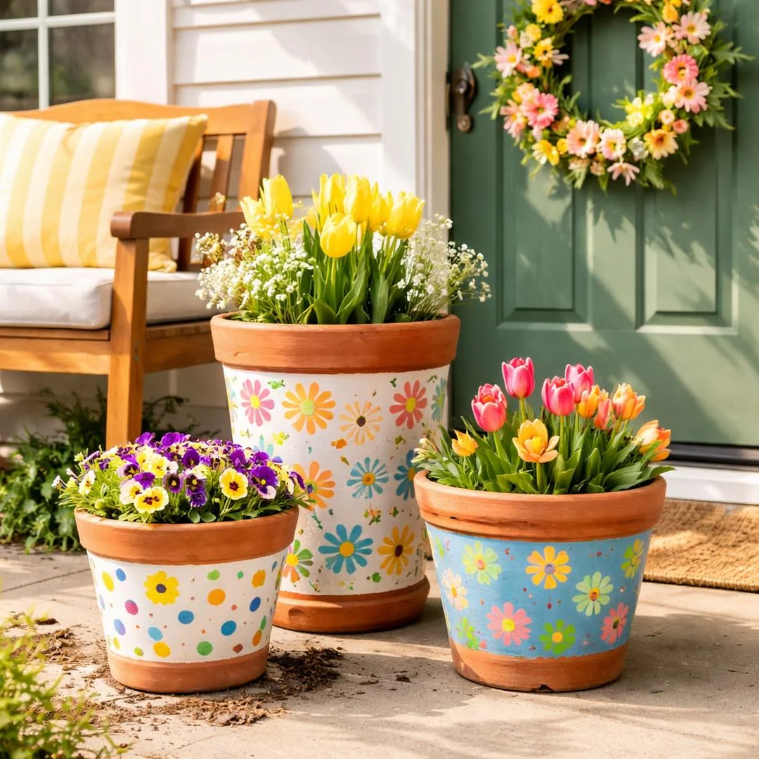 Spring Porch DIY Decor - spring front porch decor