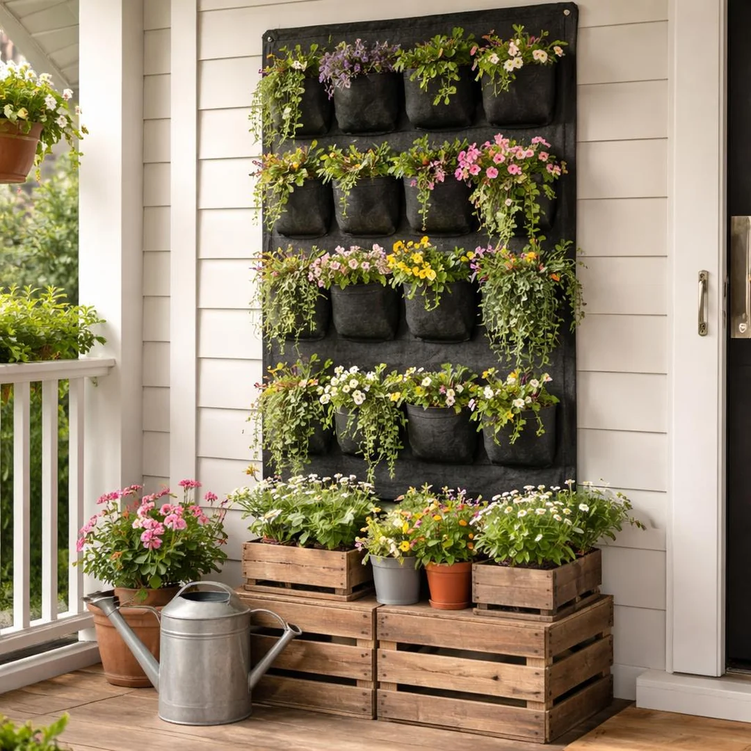 Vertical Planter - spring front porch decor