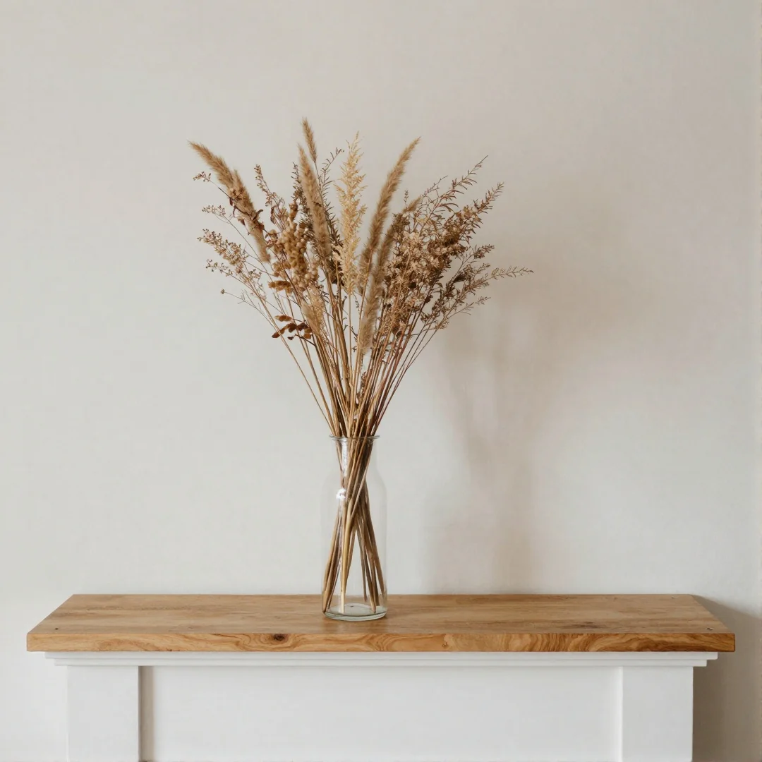 Dried Flower Bunch - spring mantel decor ideas