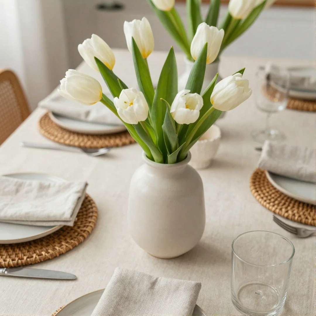 Classic Tulip Centerpiece - spring tablescapes