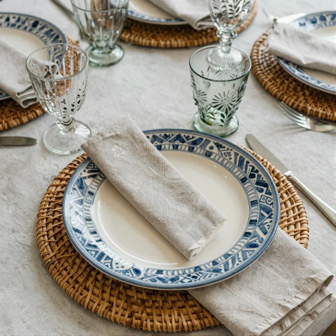 Mix-and-Match Dinnerware - spring tablescapes