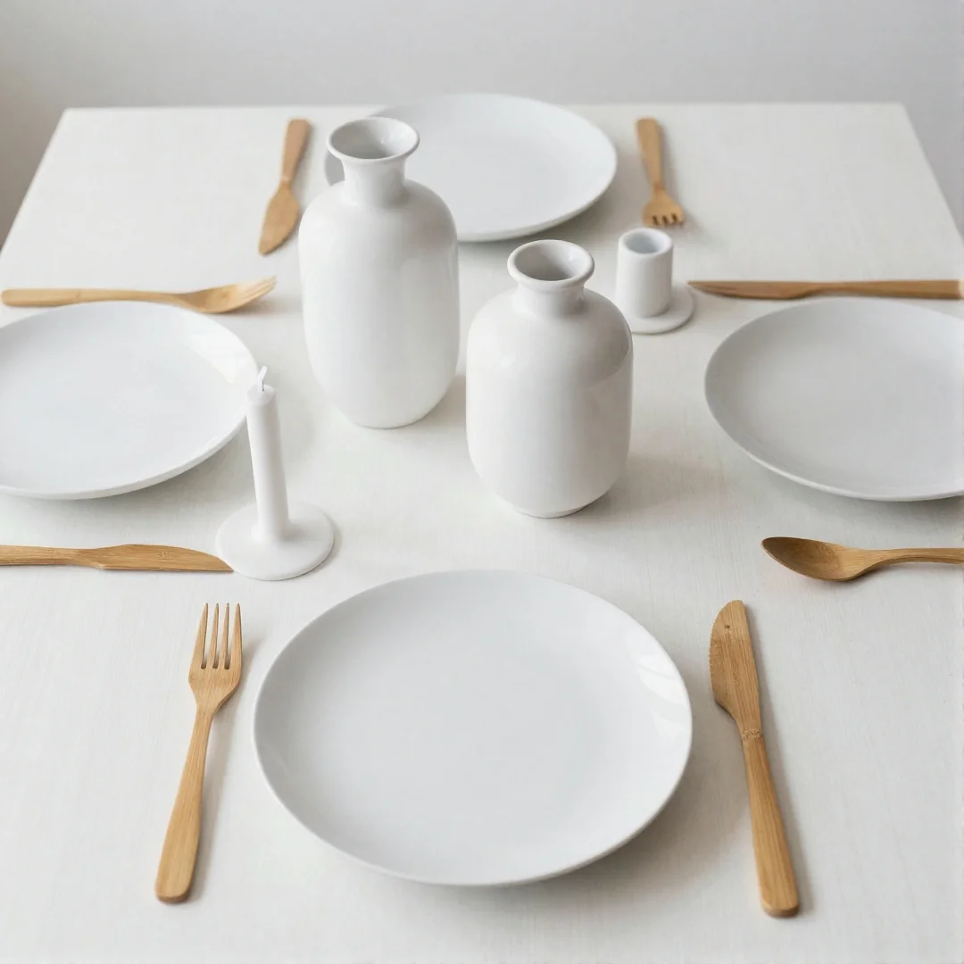 Modern Minimal Tablescape - spring tablescapes