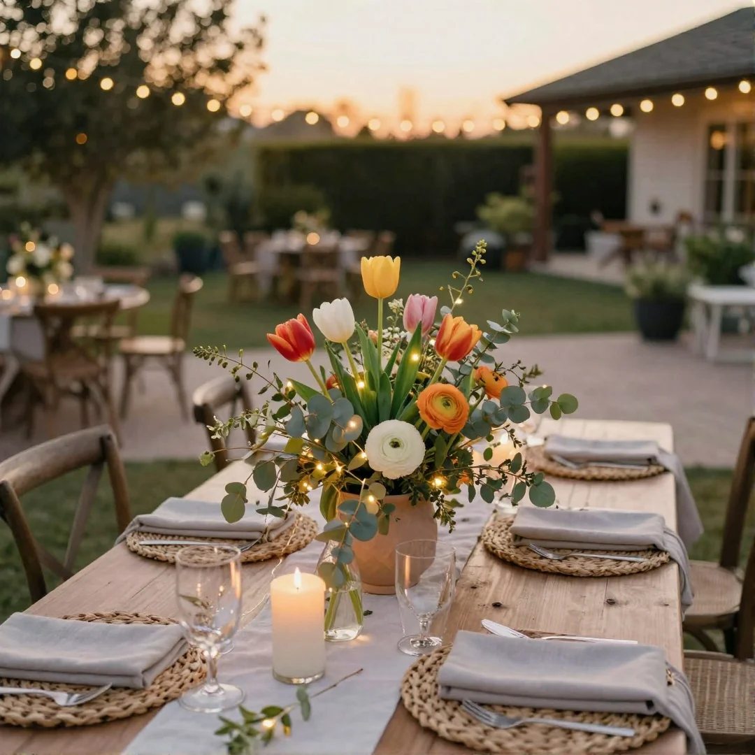 Outdoor Spring Tablescape - spring tablescapes