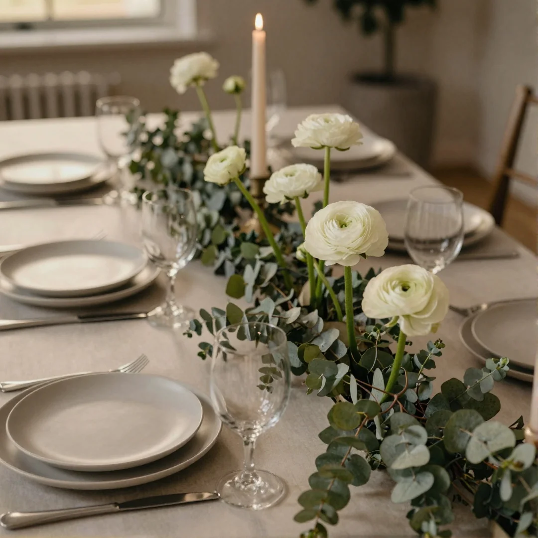 Ranunculus Ring Centerpiece - spring tablescapes