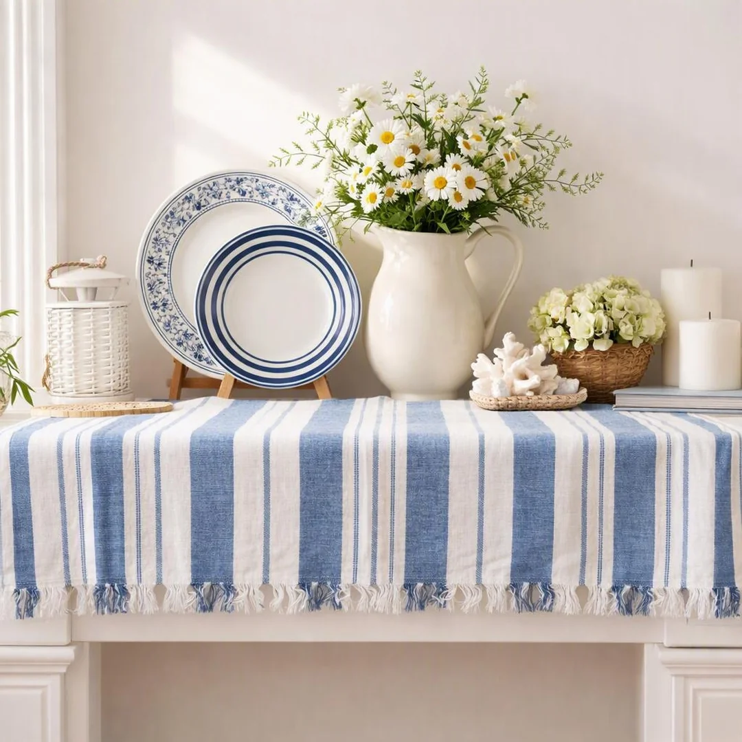 Striped Runner Cloth - summer decorations for home