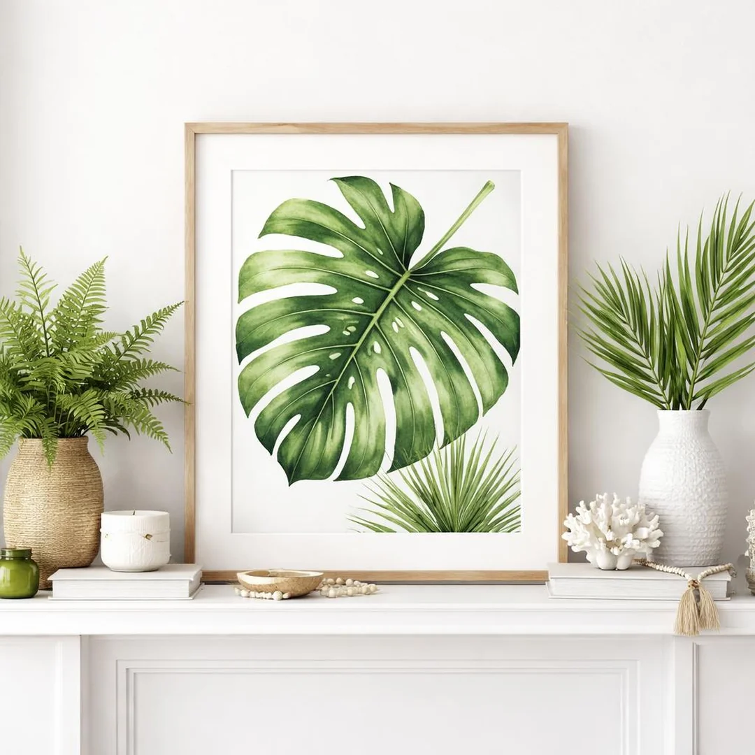 Tropical Leaf Art - summer decorations for home