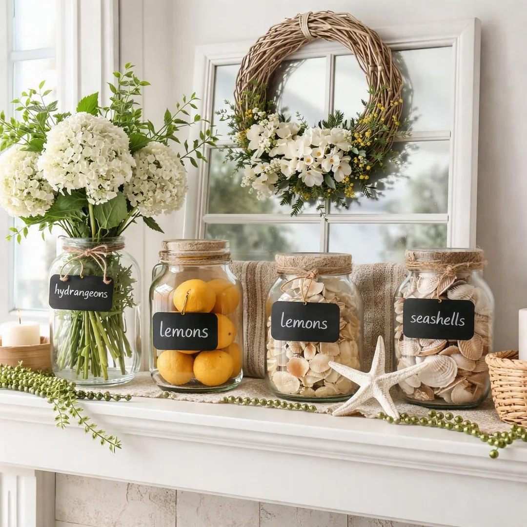 Chalkboard Shelf Tag - summer mantel decor