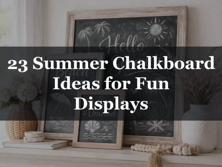 23 Summer Chalkboard Ideas for Fun Displays - summer mantel decor